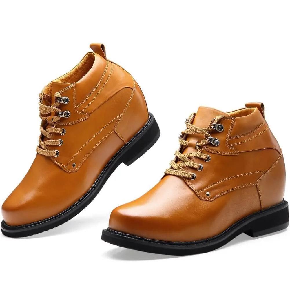 14 CM / 5.51 Inches Taller - CMR CHAMARIPA 5.51 Inches Elevator Shoes Hidden Heel Working Boots