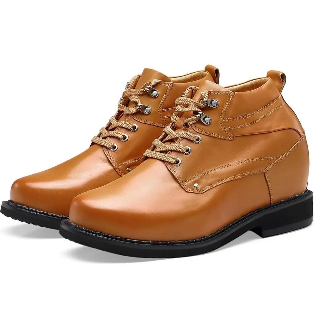 14 CM / 5.51 Inches Taller - CMR CHAMARIPA 5.51 Inches Elevator Shoes Hidden Heel Working Boots