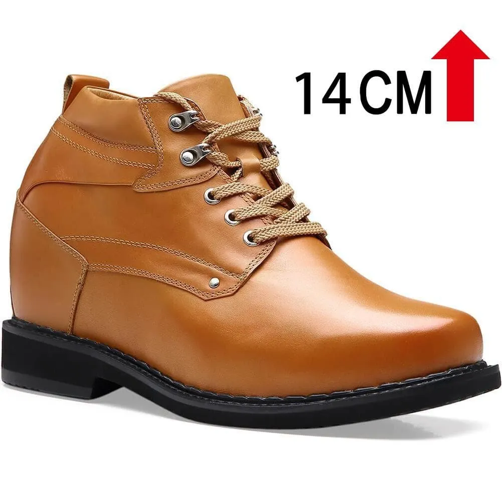 14 CM / 5.51 Inches Taller - CMR CHAMARIPA 5.51 Inches Elevator Shoes Hidden Heel Working Boots