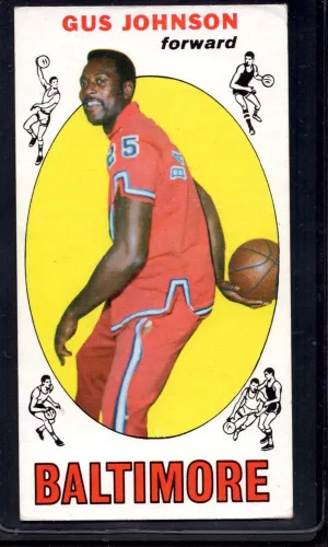 1969-70 Topps #12 Gus Johnson Baltimore Bullets Rookie Basketball Cards