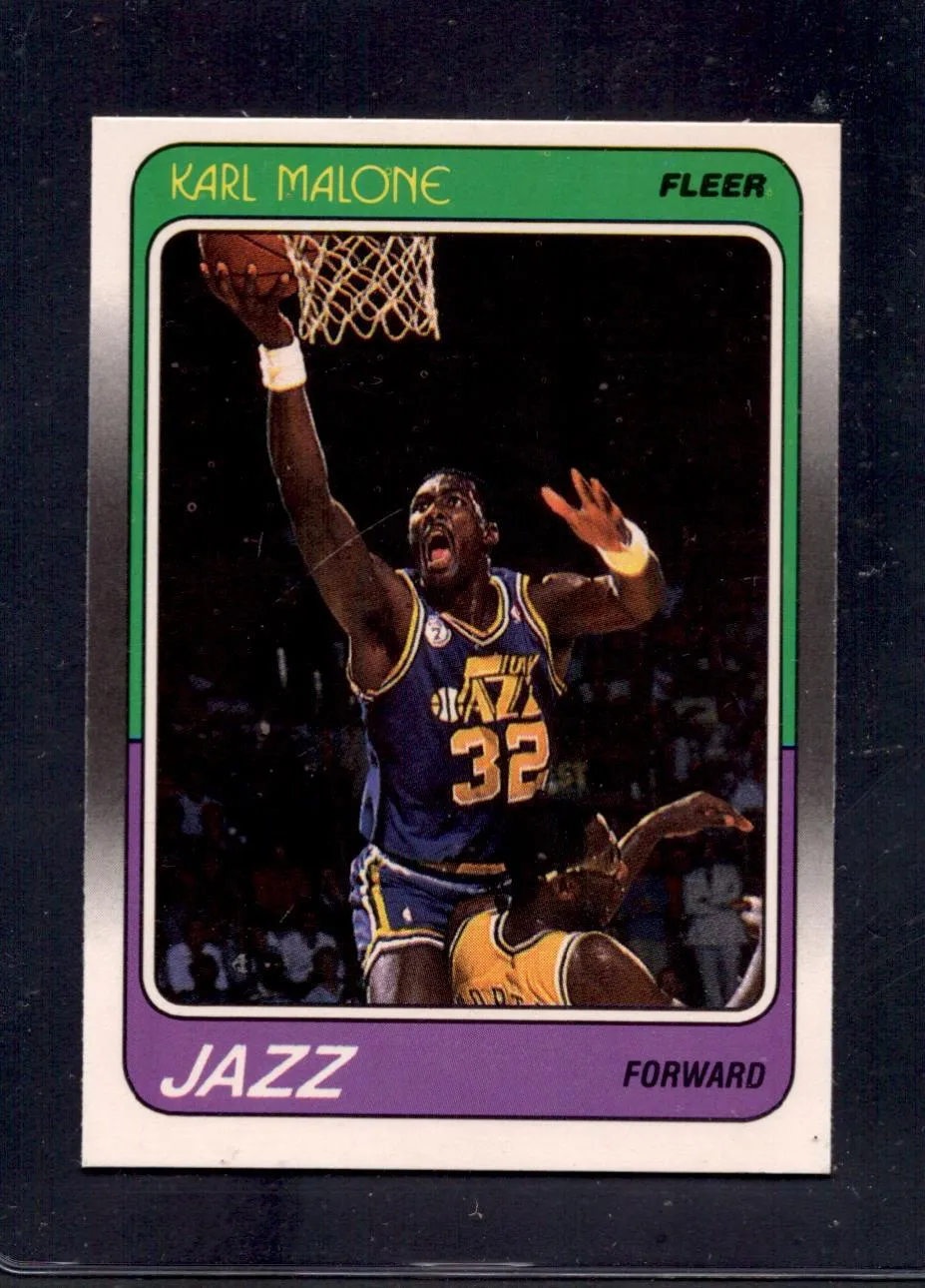 1988-89 Fleer #114 Karl Malone Utah Jazz Basketball Cards