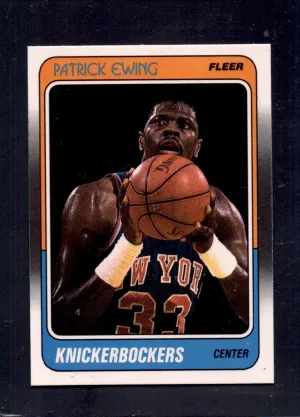 1988-89 Fleer #80 Patrick Ewing New York Knicks Basketball Cards