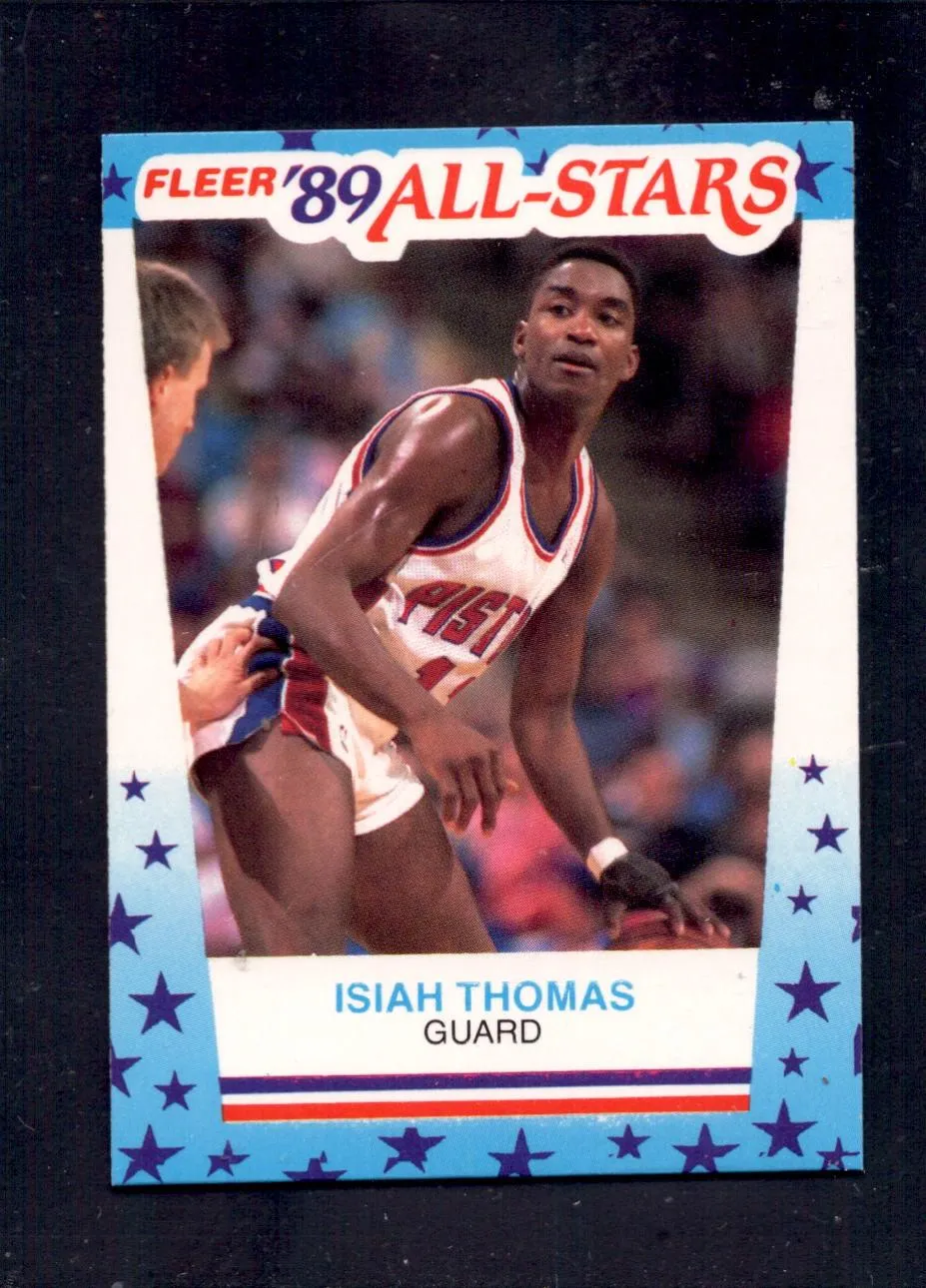 1989-90 Fleer #6 Isiah Thomas Detroit Pistons Sticker Basketball Cards