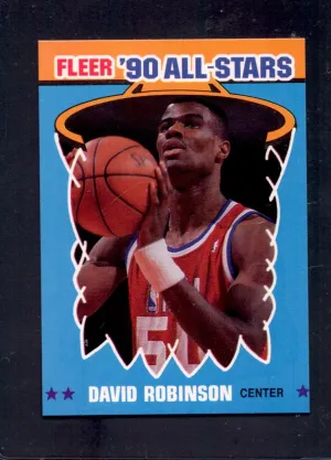 1990-91 Fleer #10 David Robinson San Antonio Spurs All-Star Basketball Cards