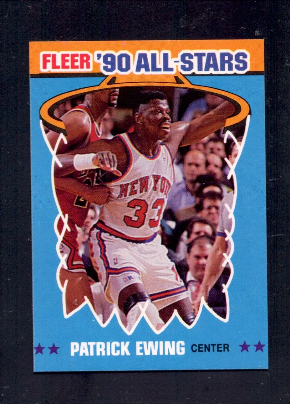 1990-91 Fleer #12 Patrick Ewing New York Knicks All-Star Basketball Cards