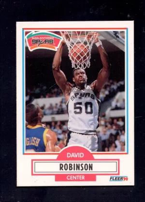 1990-91 Fleer #172 David Robinson San Antonio Spurs Rookie Basketball Cards