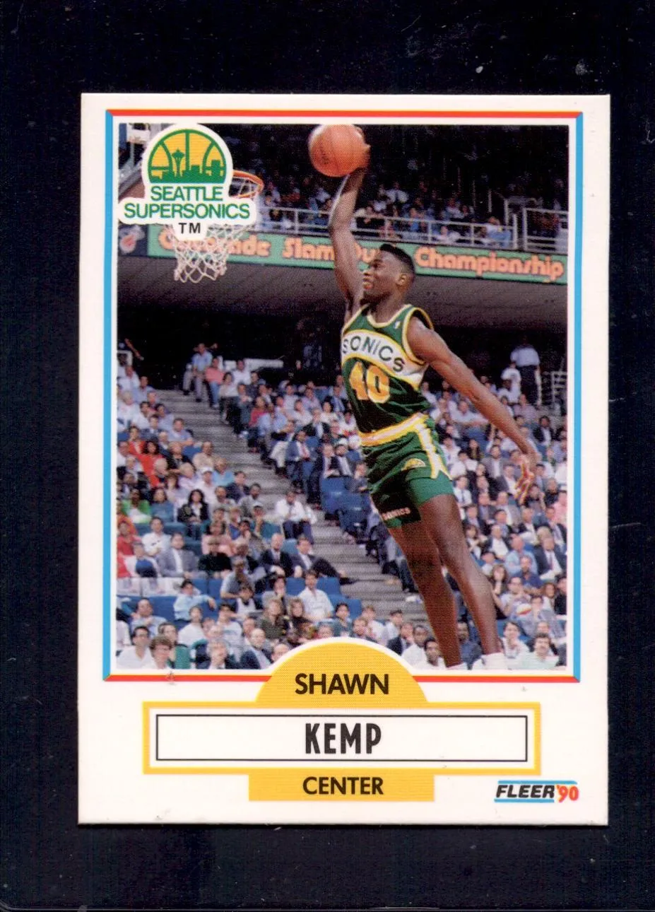 1990-91 Fleer #178 Shawn Kemp Seattle Supersonics Rookie Basketball Cards