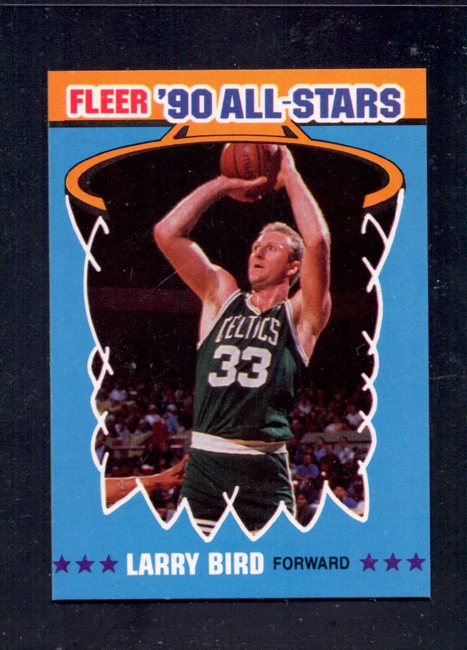 1990-91 Fleer #2 Larry Bird Boston Celtics All-Star Basketball Cards