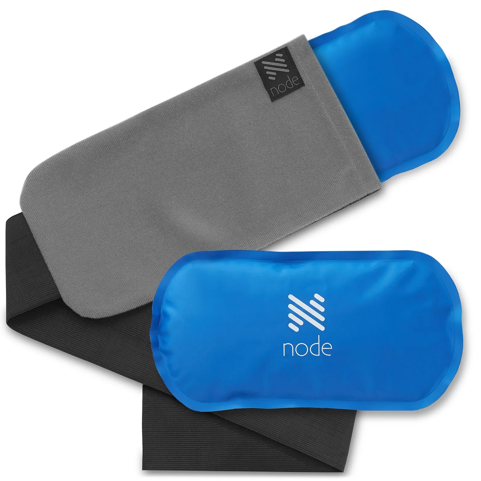 2 Pack Compress Reusable Gel Ice 6" x 11" Cover and Strap-Node Fitness