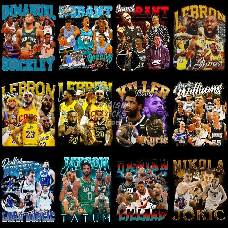 24 Basketball Bootleg V2 Designs Bundle PNG