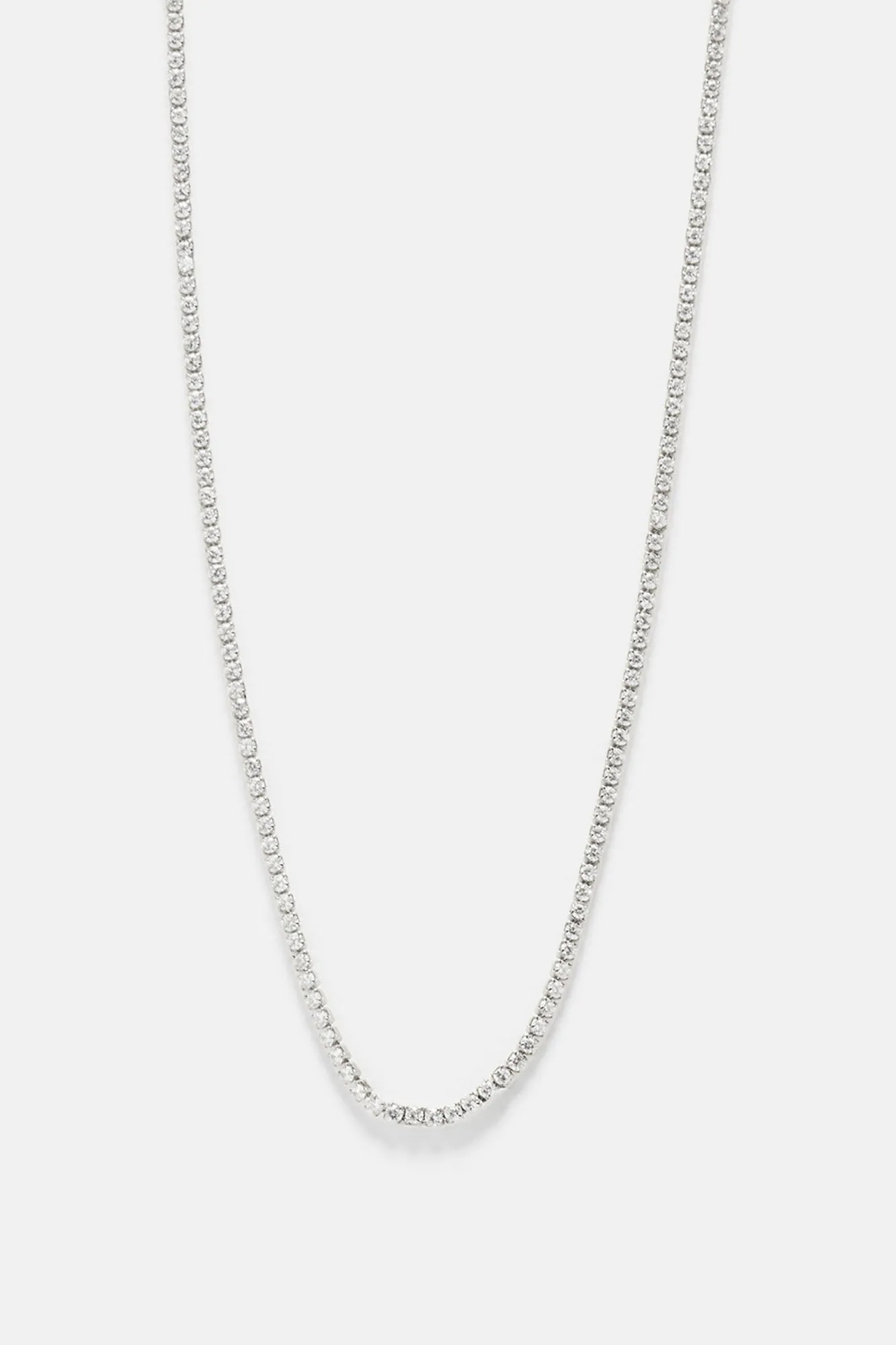 2mm Premium 20″ Tennis Chain Necklace - Silver