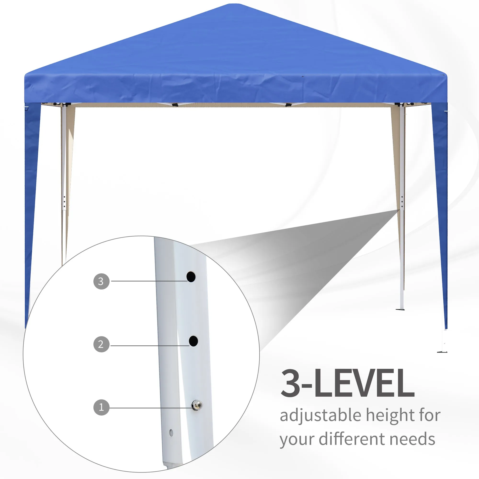 3 x 3M Garden Pop Up Gazebo Marquee Party Tent Wedding Canopy (Blue)   Carrying Bag