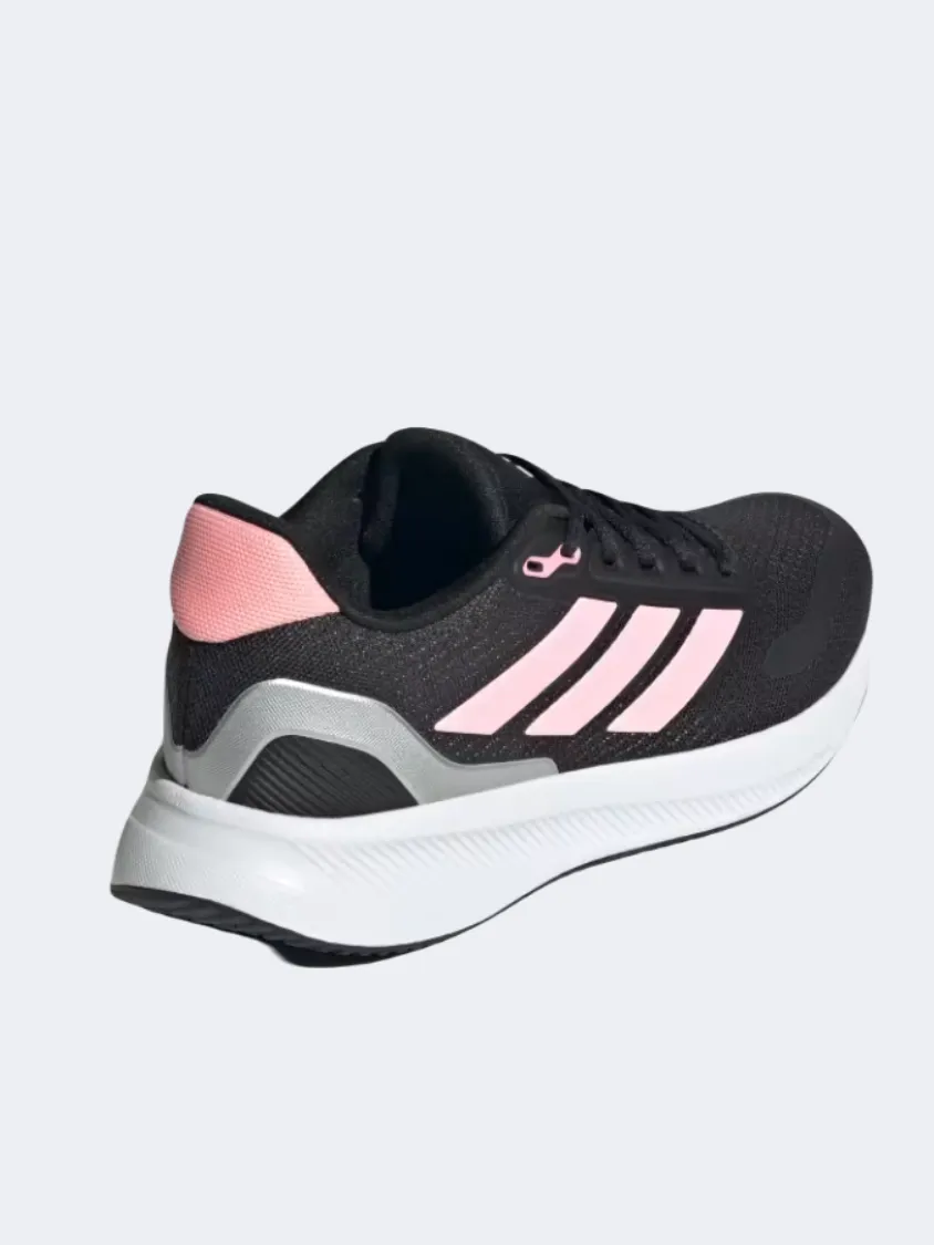 Adidas Runfalcon 5 Gs Girls Running Shoes Black/Pink/Silver