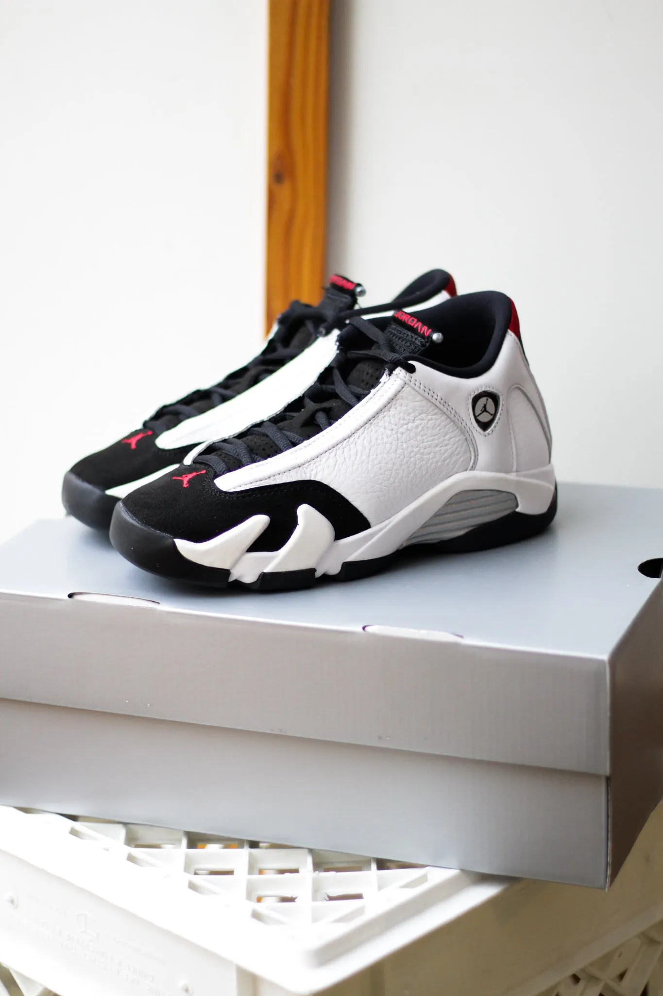 AIR JORDAN 14 RETRO (GS) "WHITE/BLACK"