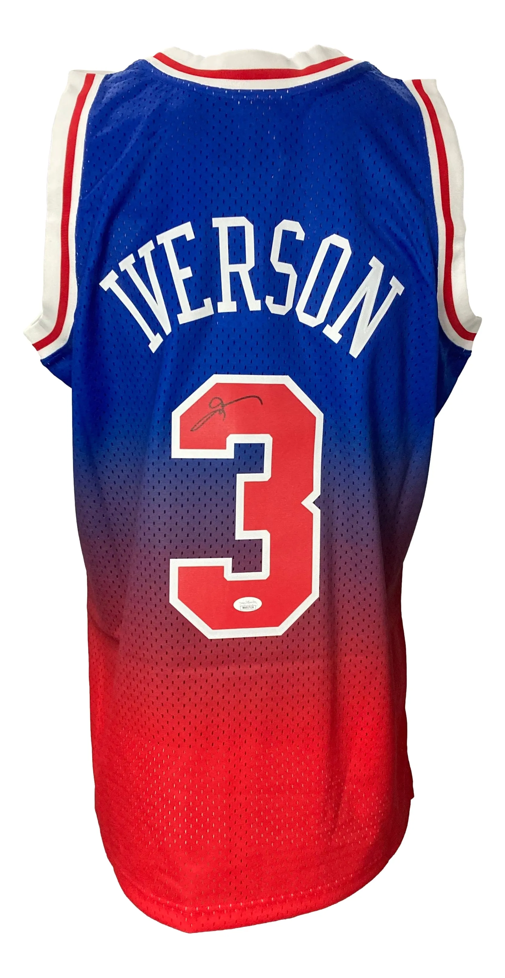 Allen Iverson Signed Philadelphia 76ers 1996-97 M&N HWC Swingman Jersey JSA ITP