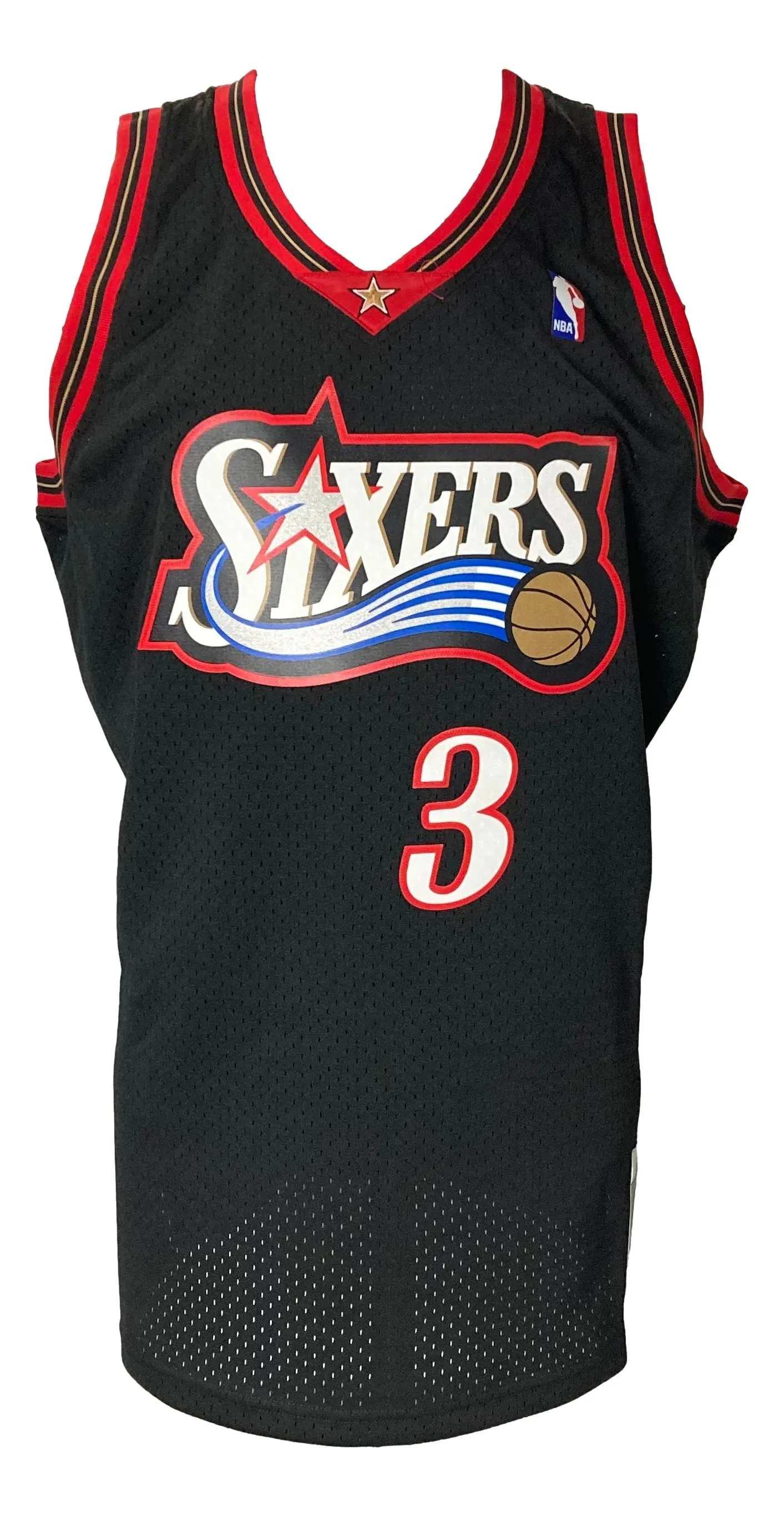 Allen Iverson Signed Philadelphia 76ers 1997-98 M&N HWC Swingman Jersey JSA ITP