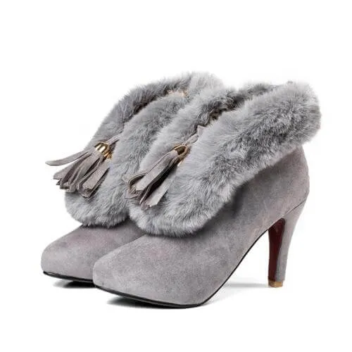 Ankle Heel Pointed Winter Boots