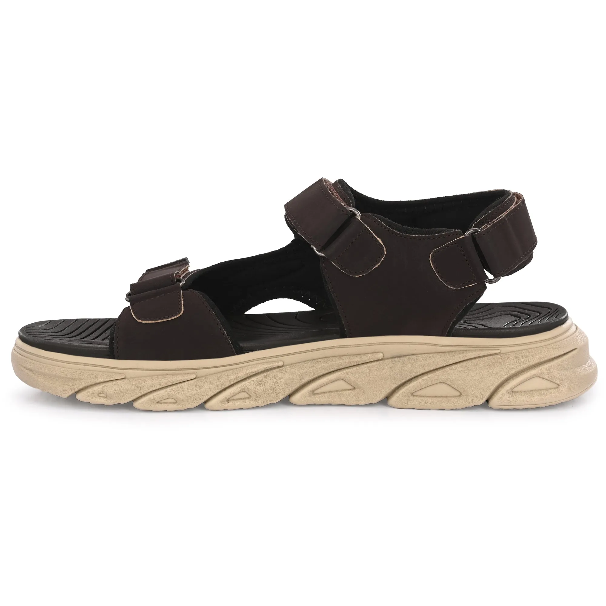 Attitudist Unisex Handcrafted Brown Sports Sandal