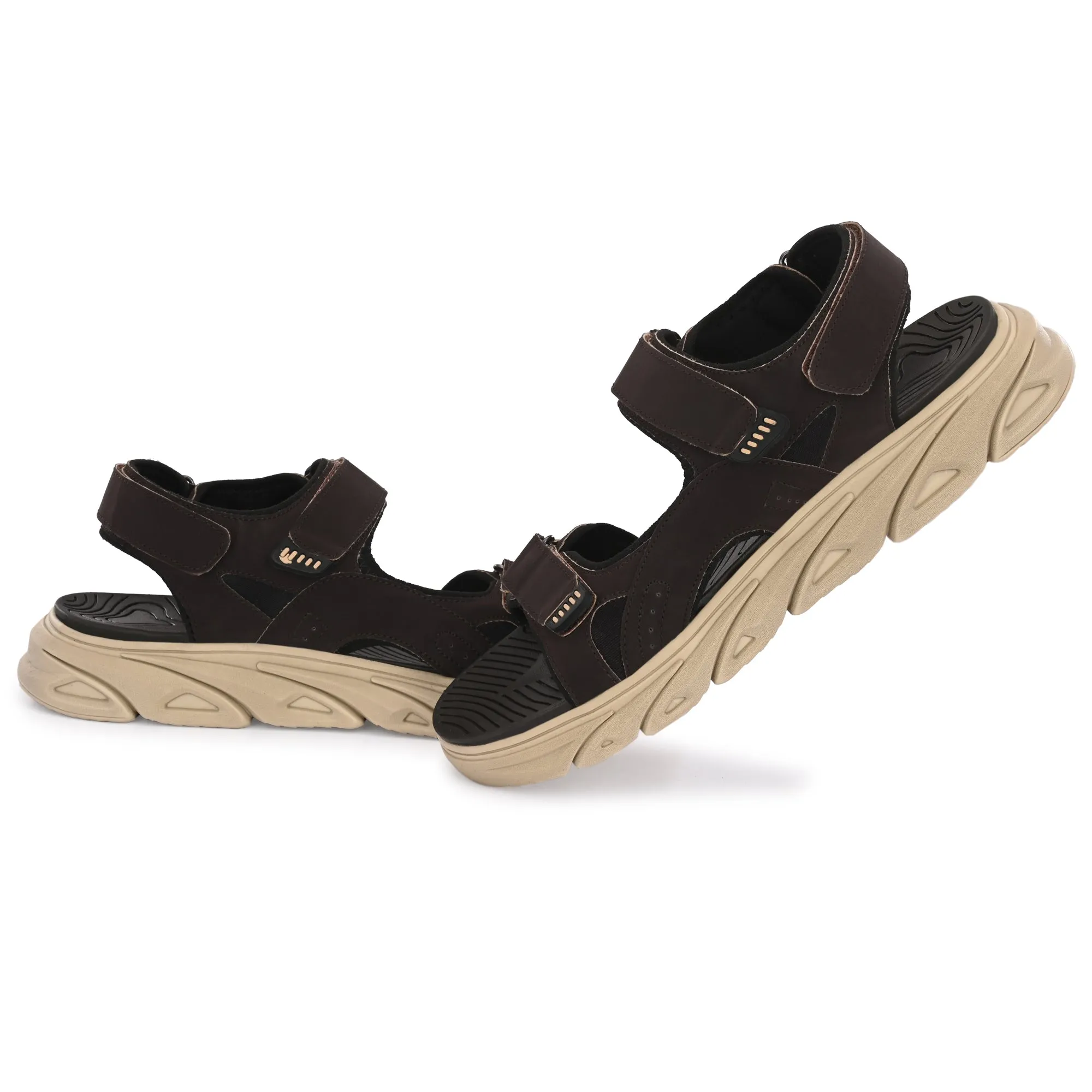 Attitudist Unisex Handcrafted Brown Sports Sandal