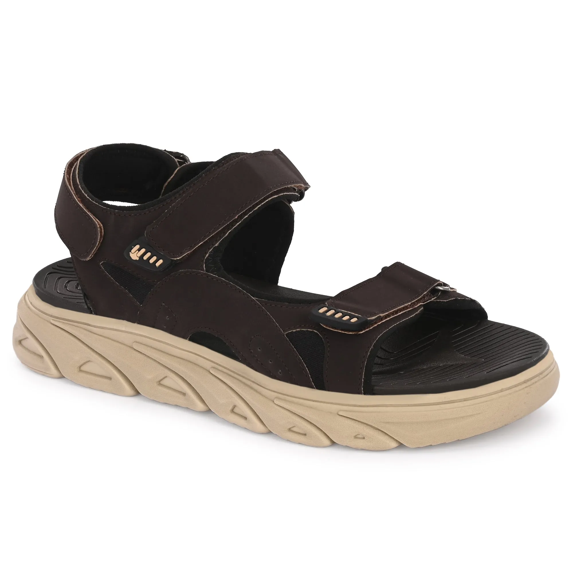 Attitudist Unisex Handcrafted Brown Sports Sandal