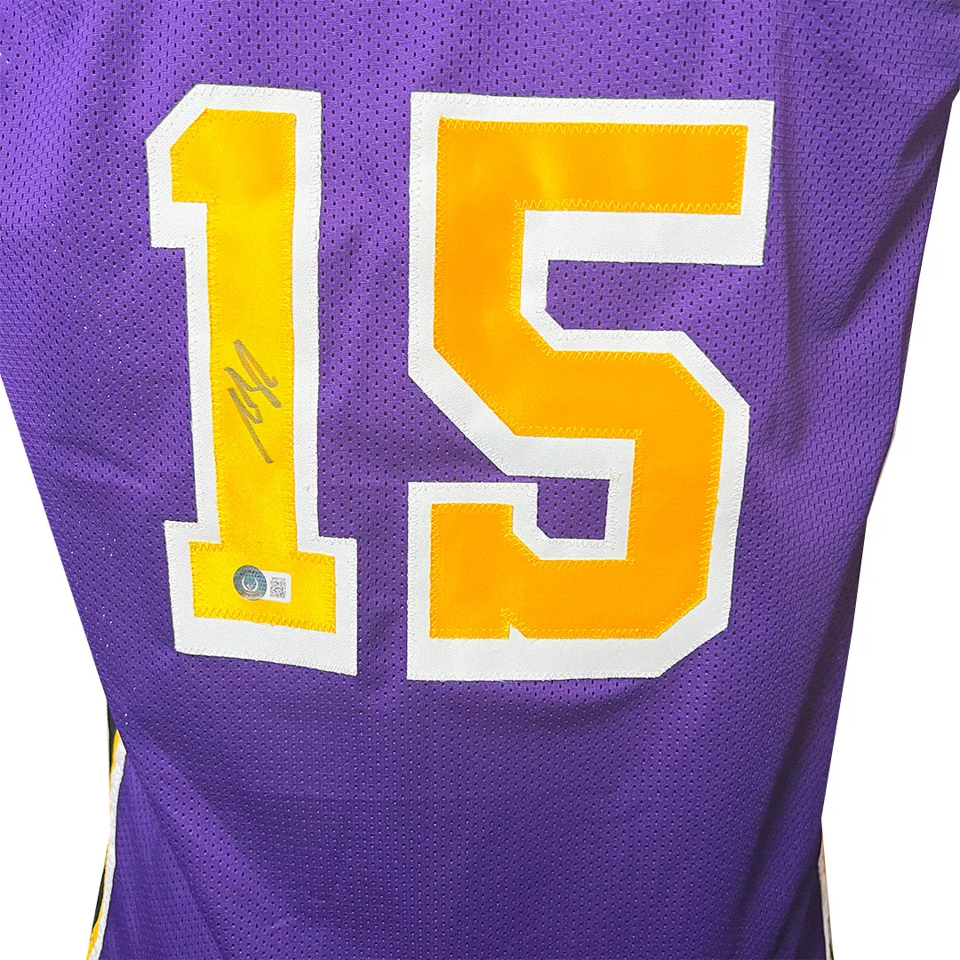 Austin Reaves Signed Los Angeles Purple Basketball Jersey (Beckett)