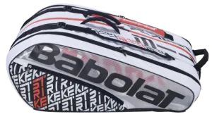 Babolat Pure Strike White and Red 12 Pack Tennis Bag