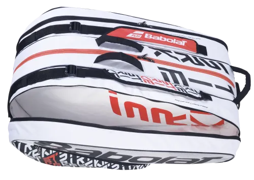 Babolat Pure Strike White and Red 12 Pack Tennis Bag