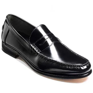 BARKER Newington Shoes - Mens Loafers - Black Hi-Shine