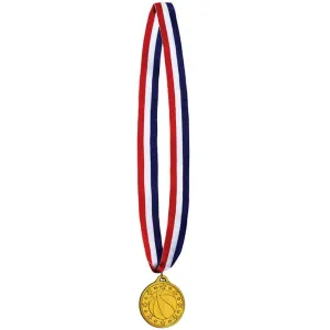 Basketball Medal w/ Ribbon