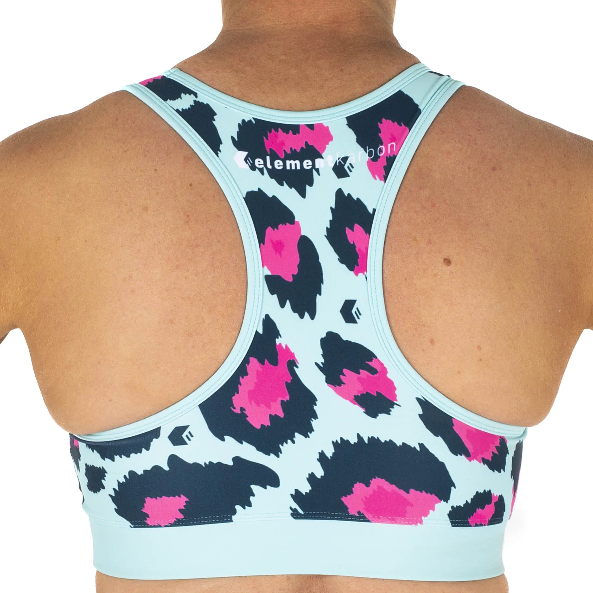 Bitcrush Sports Bra Mint/Pink