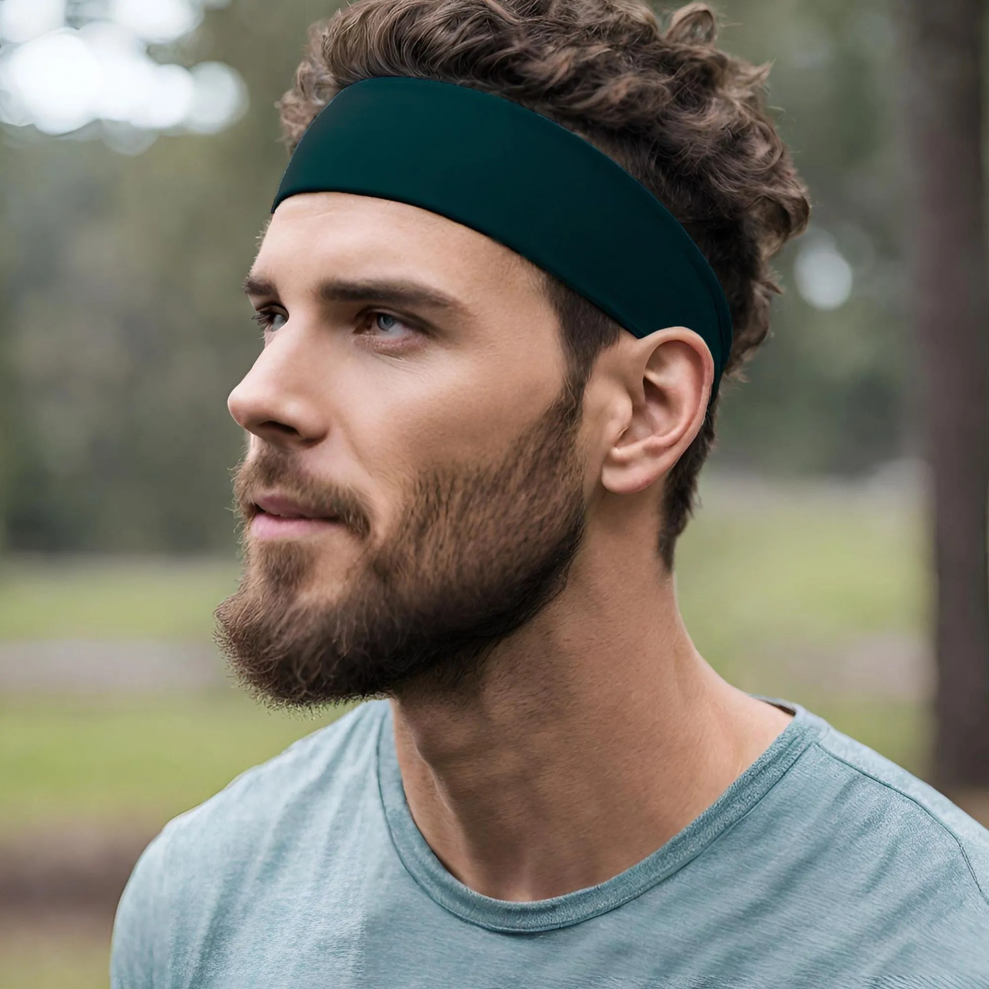 Black Cotton Headbands - 12 Pack