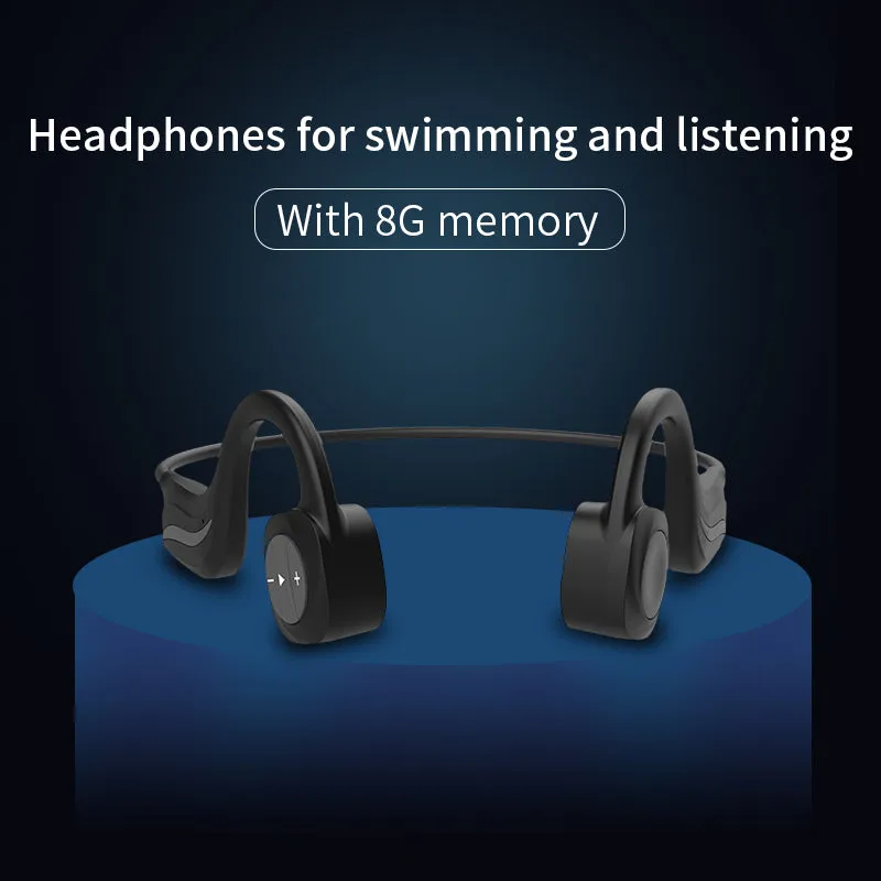 Bone Conduction Bluetooth 4.2 Headset Stereo Waterproof IPX8 Sports Swimming Running Wireless Headphone Mic Handsfree Headset