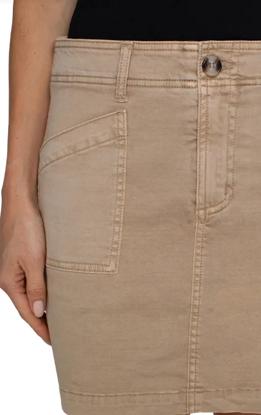 Cargo Skort 15" Length - Biscuit Tan