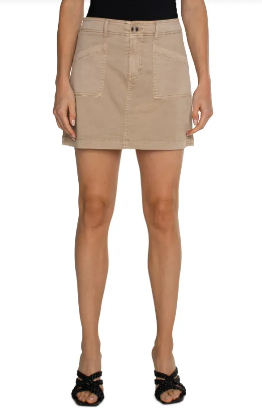 Cargo Skort 15" Length - Biscuit Tan