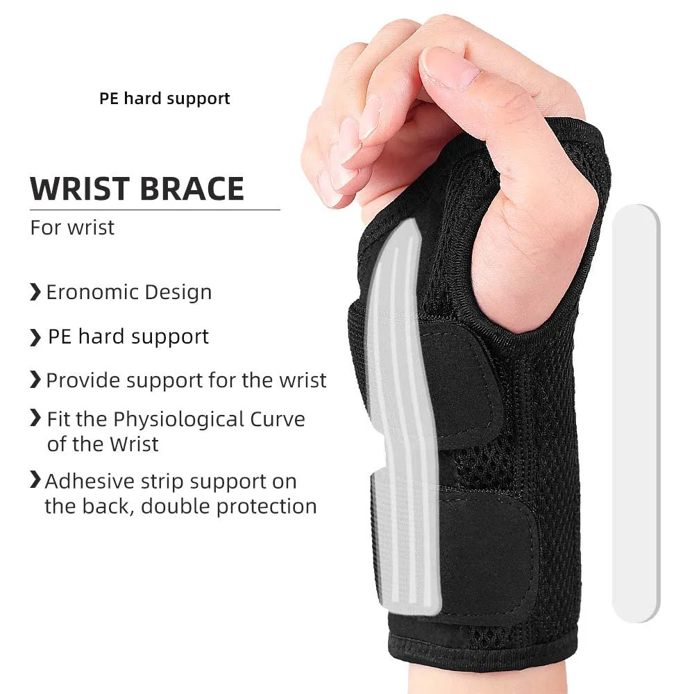 Carpal Tunnel Wrist Brace Support With Metal Stabilizer-Left(S/M)