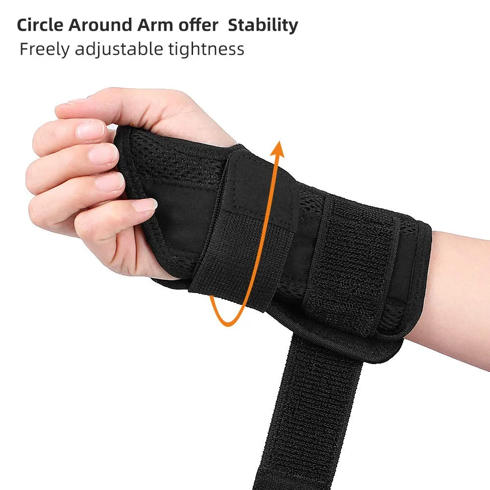 Carpal Tunnel Wrist Brace Support With Metal Stabilizer-Left(S/M)