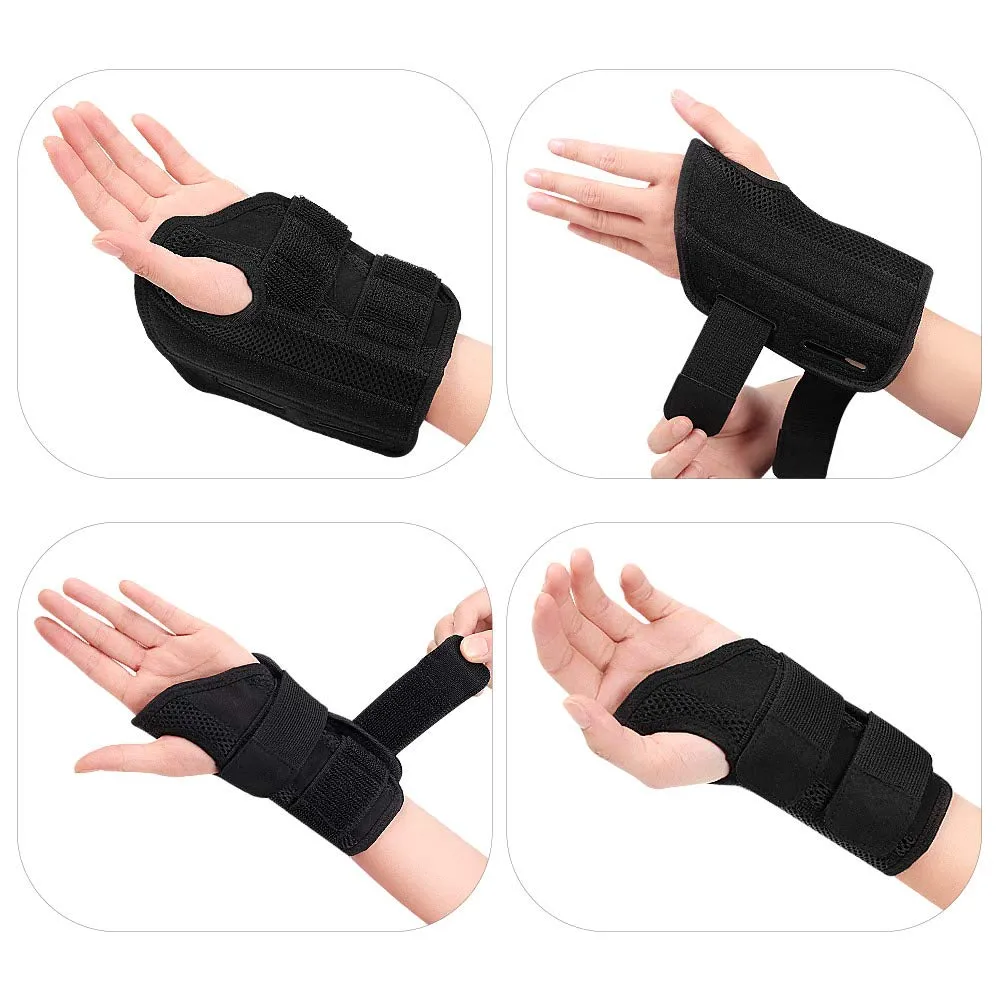 Carpal Tunnel Wrist Brace Support With Metal Stabilizer-Left(S/M)