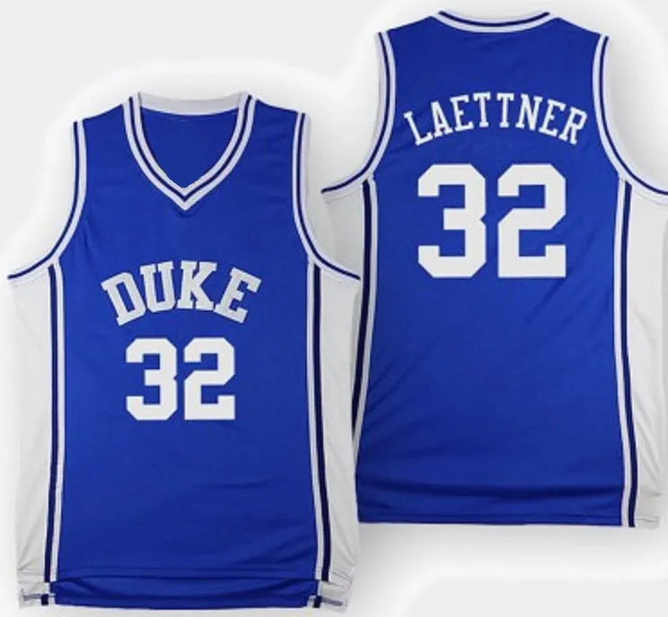 Christian Laettner Duke Blue Devils College Basketball Throwback Jersey