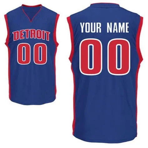 Detroit Pistons Customizable Pro Style Basketball Jersey