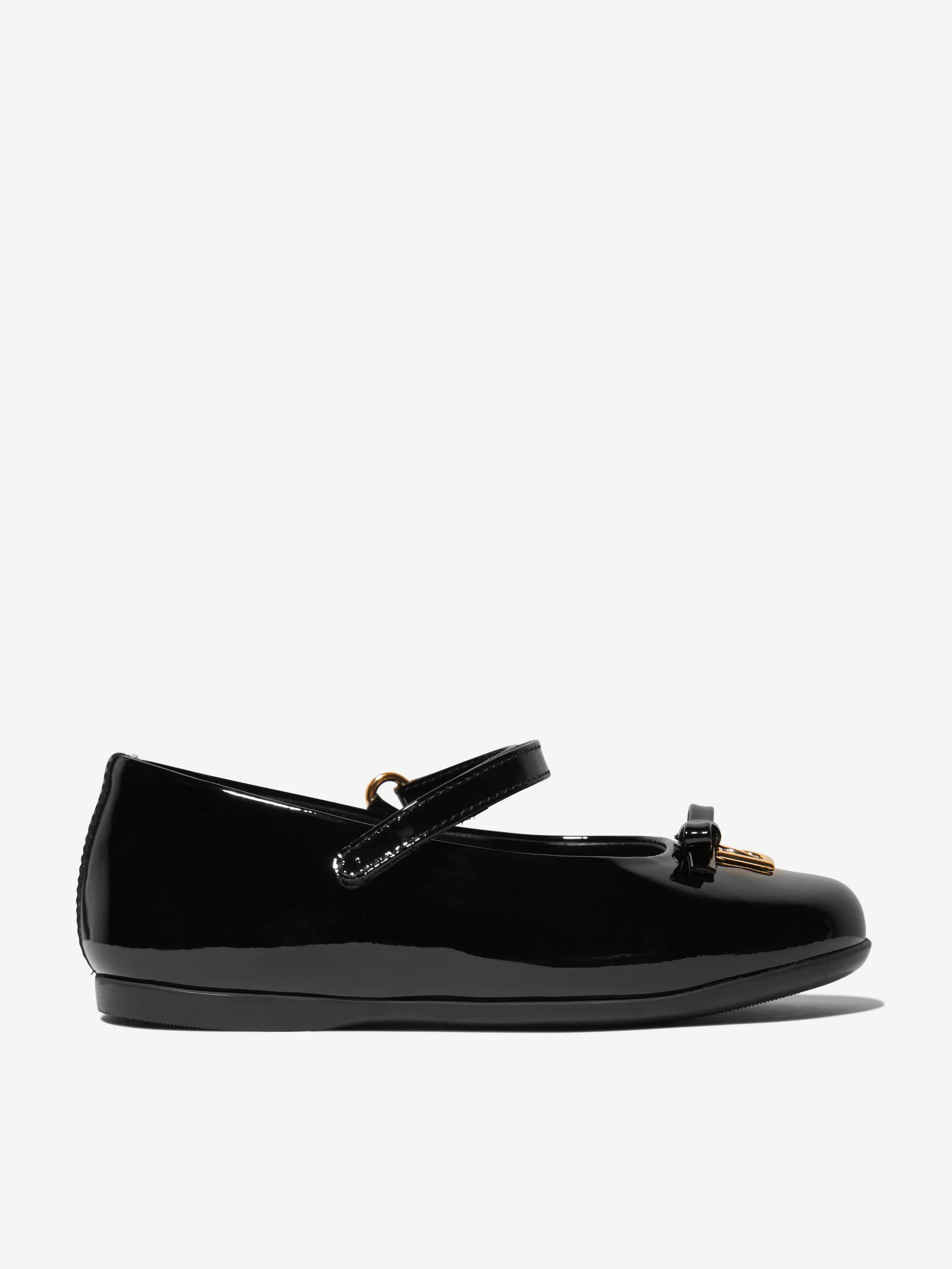 Dolce & Gabbana Girls Patent Leather Shoes in Black