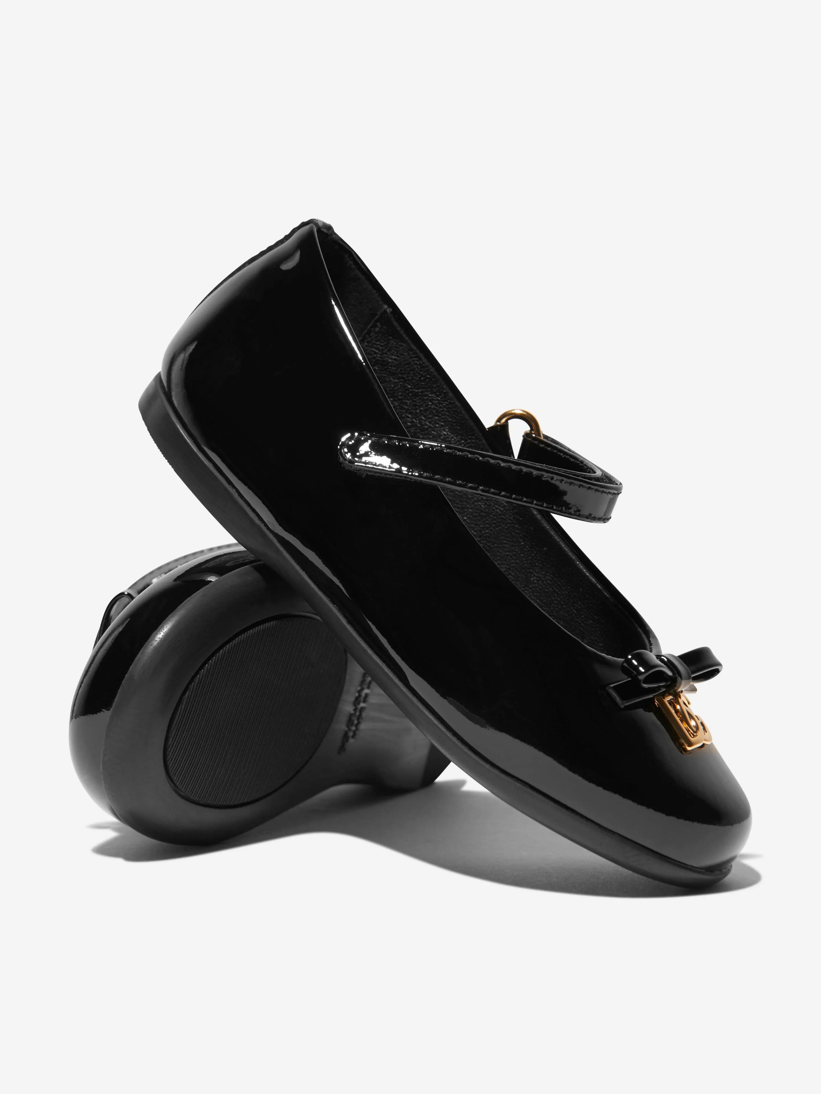 Dolce & Gabbana Girls Patent Leather Shoes in Black