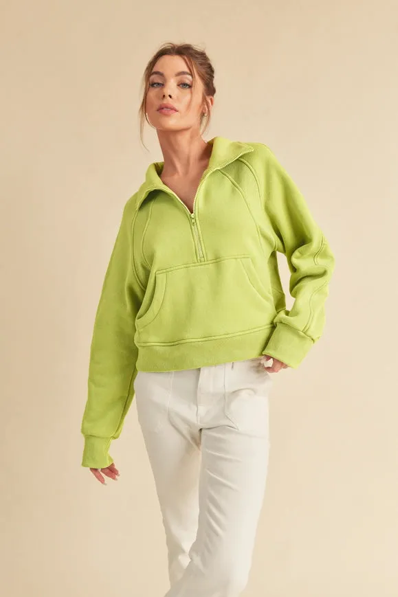 Dove Funnel Neck Half Zip