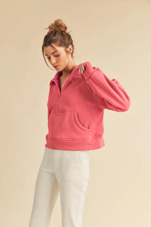 Dove Funnel Neck Half Zip