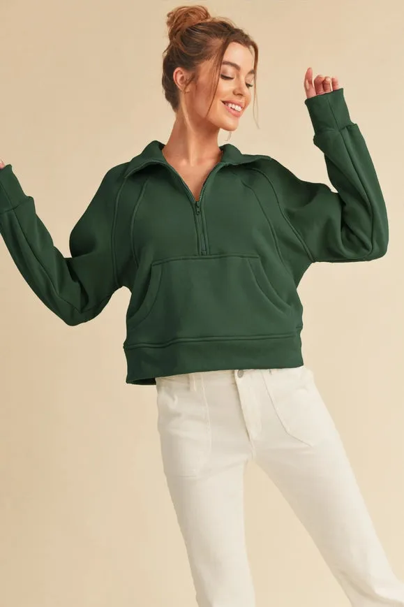 Dove Funnel Neck Half Zip