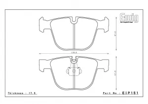 ENDLESS EIP151MX72 Rear brake pads BMW M3 E92/E90/M5 E60/M6 E63/E64/X6 E72 Active Hyb