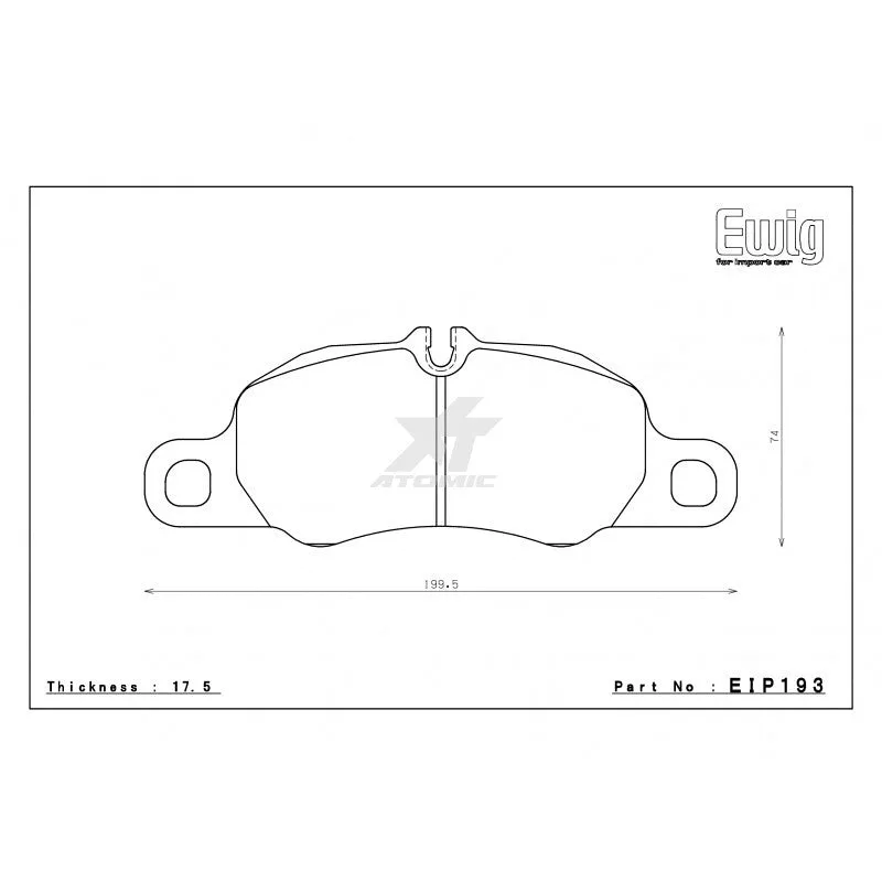 ENDLESS EIP193MX72 Front brake pads PORSCHE 3.6 CARRERA/911(991) 3.4 CARRERA/4