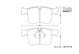 ENDLESS EIP212MX72 Front brake pads BMW F30/F31