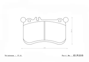 ENDLESS EIP230MX72 Front brake pads MERCEDES-Benz A45 AMG (W176)