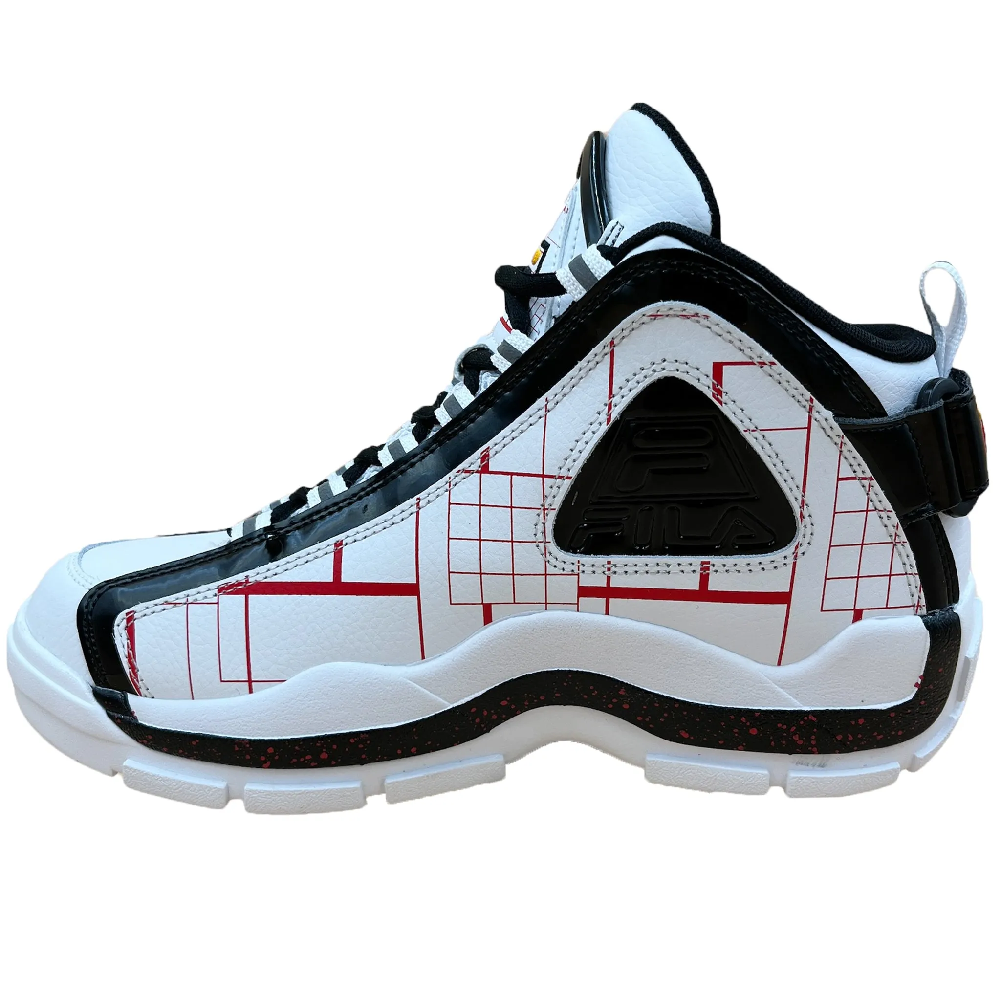 Fila Men's 1BM01753 Grant Hill 2  Grid White/Black Basketball Shoes