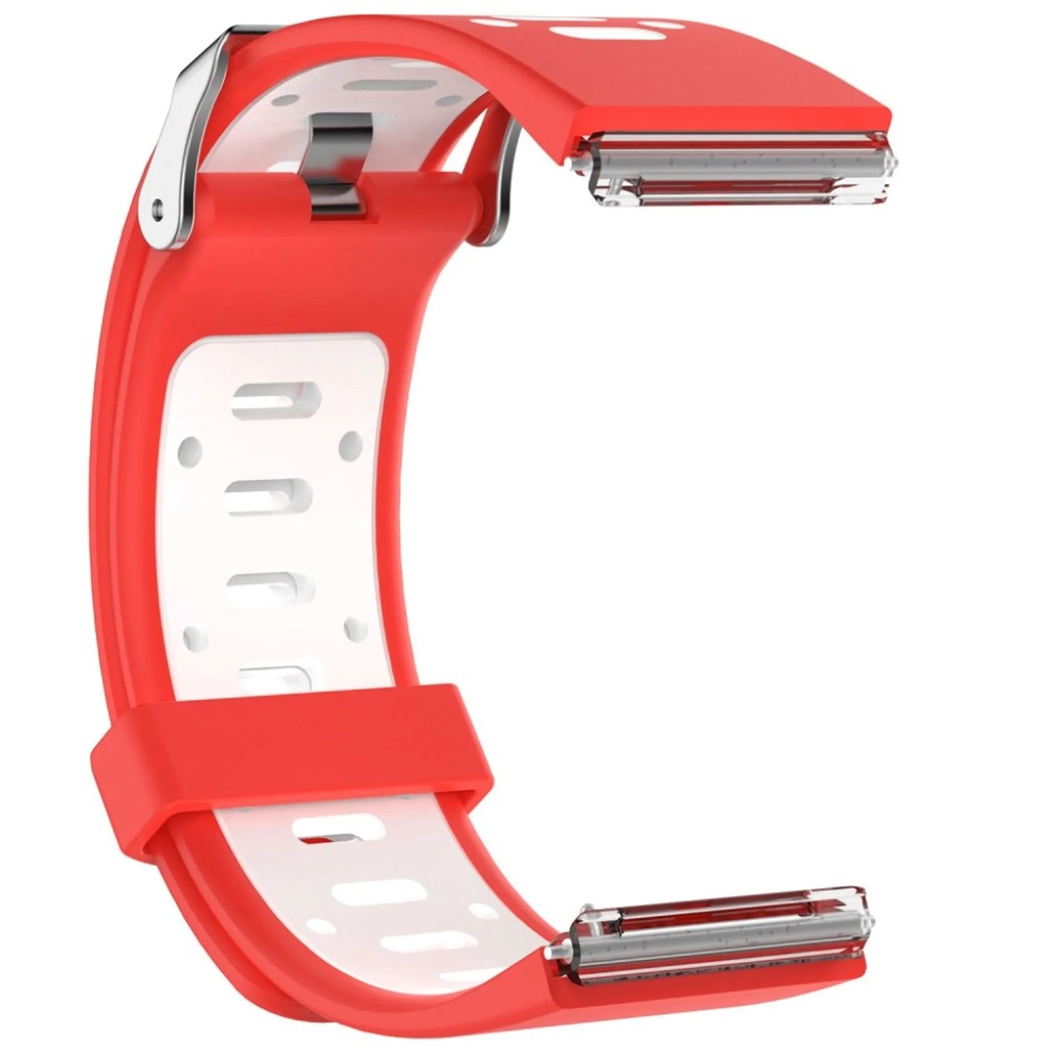 Fitbit Blaze two-color breathable sport silicone watch strap- Red / White